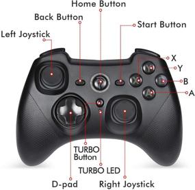 img 3 attached to 🎮 EasySMX 2.4G Wireless Controller with Vibration Fire Button, 10m Range – Supports PC, PS3, Android Devices, TV Box – Ideal for Gaming