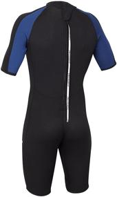 img 2 attached to Lemorecn Wetsuits Neoprene Jumpsuit 3035BlackblueL