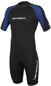 img 4 attached to Lemorecn Wetsuits Neoprene Jumpsuit 3035BlackblueL