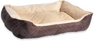 ultimate comfort for your pet: happycare textiles diamond quilted reversible bed/cuddler logo