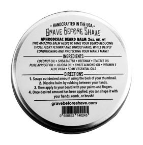 img 1 attached to Experience the Aromatic Elegance: GRAVE BEFORE SHAVE Leather/Cedar wood scent Beard Balm- 2 oz. Tin