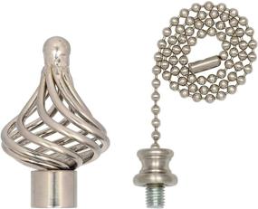 img 2 attached to Westinghouse Lighting Brushed Nickel Finish Twist Cage Finial Pull Chain - 1000700