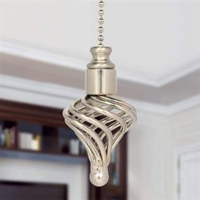 img 1 attached to Westinghouse Lighting Brushed Nickel Finish Twist Cage Finial Pull Chain - 1000700