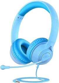 img 4 attached to 🎧 Children's Wired Headphones with Microphones for PCs, Phones, Chromebooks, Kindle Tablets | On-Ear Gaming Headset for Online Learning | 94dB Volume Limit | 360° Rotatable Mic | Ideal for Boys, Girls, Toddlers