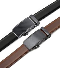 img 1 attached to 👔 Ultimate Comfort and Versatility: Ratchet Click Adjustable Buckle Men's Belt Accessories