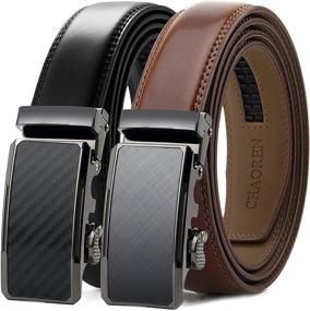 img 4 attached to 👔 Ultimate Comfort and Versatility: Ratchet Click Adjustable Buckle Men's Belt Accessories