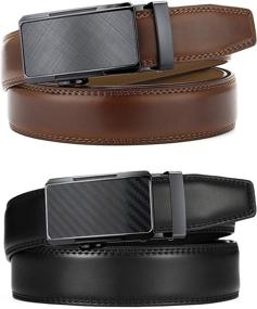 img 2 attached to 👔 Ultimate Comfort and Versatility: Ratchet Click Adjustable Buckle Men's Belt Accessories