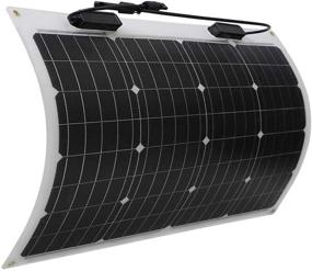 img 4 attached to Renogy 50W 12V Highly Flexible Monocrystalline Solar Panel - Super Lightweight, Thin, Up to 248° Arc, for RVs, Boats, Roofs, Uneven Surfaces