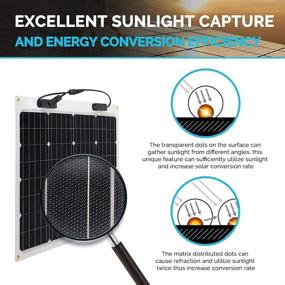 img 2 attached to Renogy 50W 12V Highly Flexible Monocrystalline Solar Panel - Super Lightweight, Thin, Up to 248° Arc, for RVs, Boats, Roofs, Uneven Surfaces