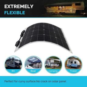 img 3 attached to Renogy 50W 12V Highly Flexible Monocrystalline Solar Panel - Super Lightweight, Thin, Up to 248° Arc, for RVs, Boats, Roofs, Uneven Surfaces