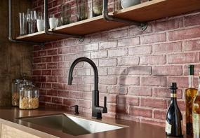 img 3 attached to 🧼 Effortless Refill: Moen 3942BL Matte Black Deck Mounted Kitchen Soap Dispenser and Above-Sink Refillable Bottle