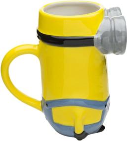 img 3 attached to ☕ Zak Designs Minions Kevin 3D Sculpted Ceramic Coffee Mug - Collectible 14 oz Tea Mug for Hot Drinks, Unique Keepsake