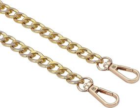 img 2 attached to 👜 Stiesy 5 Pcs Bag Strap Chains: DIY Aluminum Curb Link Chain for Golden Handbags & Clutches with Alloy Swivel Clasps - Bag Making Accessories