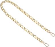 👜 stiesy 5 pcs bag strap chains: diy aluminum curb link chain for golden handbags & clutches with alloy swivel clasps - bag making accessories logo