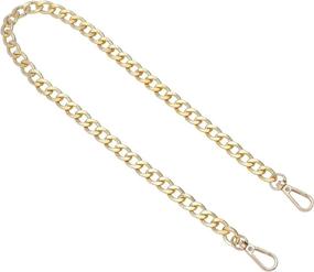 img 4 attached to 👜 Stiesy 5 Pcs Bag Strap Chains: DIY Aluminum Curb Link Chain for Golden Handbags & Clutches with Alloy Swivel Clasps - Bag Making Accessories