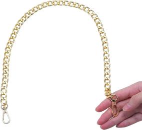 img 1 attached to 👜 Stiesy 5 Pcs Bag Strap Chains: DIY Aluminum Curb Link Chain for Golden Handbags & Clutches with Alloy Swivel Clasps - Bag Making Accessories