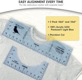 img 2 attached to Effortlessly Perfect Your T-Shirt Designs with the Acrylic T-Shirt Ruler Guide (2 Pack): Ideal for Vinyl and Sublimation Application