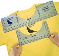 effortlessly perfect your t-shirt designs with the acrylic t-shirt ruler guide (2 pack): ideal for vinyl and sublimation application logo