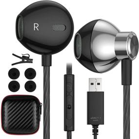 img 4 attached to 🎧 ACAGET USB Computer Headphones: HiFi Stereo Earbuds with Mic & Audio Controls - Perfect for PC Gaming, Online Meetings, and Live Streaming