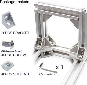 img 3 attached to 🔧 Enhance Brackets with Durable Aluminum Profile Connector Bracket Accessories – Industrial Hardware Solution