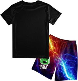 img 2 attached to 👕 Youth T-shirt Clothing Sets for Boys and Girls - Shorts Piece