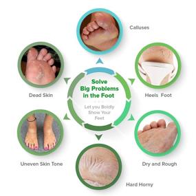 img 3 attached to 👣 2-Pair Exfoliating Foot Peel Masks: Natural Botanical In-Home Spa Treatment for Feet Peeling, Dead Skin Removal, Exfoliation Booties, Relieve Dry, Cracked Irritation. Includes Tweezers.