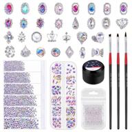 shynek nail gems and rhinestones: 3318pcs nail art rhinestones with 30pcs 3d nail diamonds and nail glue - perfect for stunning acrylic nails logo