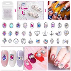 img 2 attached to Shynek Nail Gems and Rhinestones: 3318Pcs Nail Art Rhinestones with 30pcs 3D Nail Diamonds and Nail Glue - Perfect for Stunning Acrylic Nails