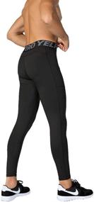 img 1 attached to 🏃 Compression Cool Dry Sports Tights Pants Baselayer Running Yoga Leggings - Enhance Your Performance!