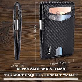 img 2 attached to WXM Minimalist Blocking Protection Wallets for Men – Wallets, Card Cases, and Money Organizers – Men's Accessories