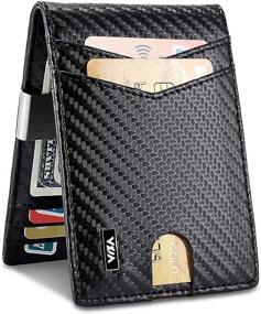 img 4 attached to WXM Minimalist Blocking Protection Wallets for Men – Wallets, Card Cases, and Money Organizers – Men's Accessories