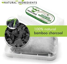 img 1 attached to Natural Bamboo Activated Charcoal Refrigerator Deodorizer (2 Pack) - 🍃 Highly Effective Odor Eliminator for Fridges, Freezers, Coolers, and Lunch Boxes