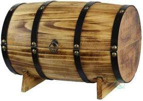 img 1 attached to 🏺 Wooden Barrel Treasure Chest by Vintiquewise(TM)