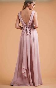 img 3 attached to Bridesmaid Dresses Chiffon Pleated Wisteria Women's Clothing