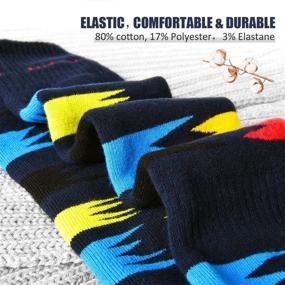 img 2 attached to 🧦 Ultimate Thicken Warm Ski Socks for Kids & Adults - SNSUSK Knee Over The Calf Snowboard Thermal Winter Skiing Socks