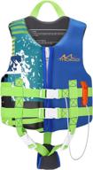 🏊 moko swim vest for kids: swim safety assistance children's swimsuit for toddler boys and girls - cute pattern swimwear for effective swimming training (l size 46-77 lbs, m size 27-46 lbs) логотип