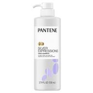 💜 pantene silver expressions purple shampoo and hair toner - pro-v for grey and color treated hair with lotus flowers - 17.9 fl oz: the ultimate solution for maintaining vibrant, gorgeous hair logo