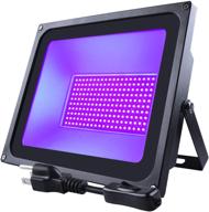 🔦 ontesik 120w led uv black light: waterproof flood light for black light party, screen print & more логотип