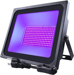 img 4 attached to 🔦 Ontesik 120W LED UV Black Light: Waterproof Flood Light for Black Light Party, Screen Print & More