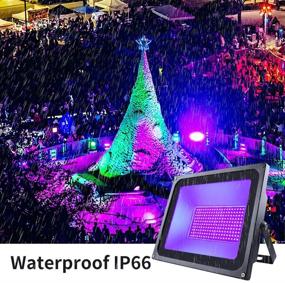 img 1 attached to 🔦 Ontesik 120W LED UV Black Light: Waterproof Flood Light for Black Light Party, Screen Print & More