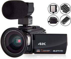 img 4 attached to 🎥 4K Camcorder Video Camera KOT HD WiFi 3.0 Inch IPS Touch Screen 48MP 16X Powerful Digital Zoom Camera with Microphone and Wide Angle Lens IR Night Vision Vlogging Video Camera Recorder Handy cam" -> "4K Camcorder Video Camera KOT HD WiFi 3.0 Inch IPS Touch Screen 48MP 16X Digital Zoom Camera with Microphone and Wide Angle Lens IR Night Vision Vlogging Video Camera Recorder Handy cam - Enhanced SEO