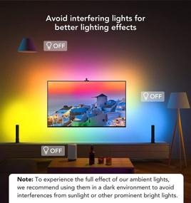 img 2 attached to 🌈 Govee Immersion Kit Wi-Fi RGBIC LED Strip Lights and Light Bars for 55-65 inch TVs with Camera, Ambient Video and Music Sync Backlight for Gaming and Movies, Works with Alexa and Google Home