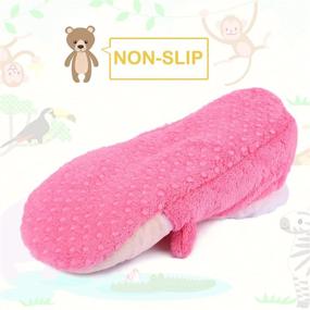 img 2 attached to XL Boys' Non-Slip 🦌 Deer Fuzzy Slippers - Girls' Shoes