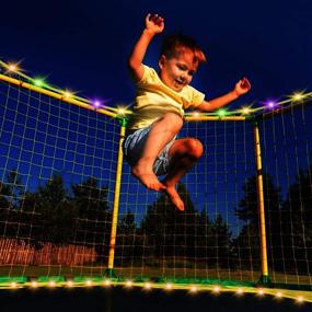 img 2 attached to 🎡 32.8ft 100 LED Trampoline Lights with Remote Control - USB Charged Waterproof Rim LED Lights for Trampolines with 16 Colors Changing Options and Bonus 100pcs Zip Ties - Ideal for Outdoor Play for Kids and Children