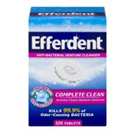 efferdent denture cleanser tablets: complete clean for effortless oral hygiene - 126 tablets logo