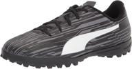 puma rapido soccer white castlerock unisex girls' shoes logo