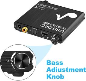 img 1 attached to USB Digital to Analog Audio Converter with Adjustable Bass and Volume Control - SPDIF Optical USB to RCA R/L and 3.5mm Jack, USB to RCA R/L 3.5mm for PS5/4 Xbox HDTV DVD Computer Laptop