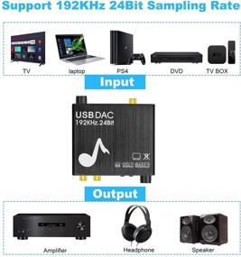 img 3 attached to USB Digital to Analog Audio Converter with Adjustable Bass and Volume Control - SPDIF Optical USB to RCA R/L and 3.5mm Jack, USB to RCA R/L 3.5mm for PS5/4 Xbox HDTV DVD Computer Laptop