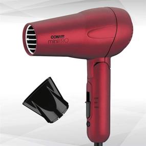 img 3 attached to 💇 Red Conair miniPRO Tourmaline Ceramic Travel Hair Dryer - Folding Handle for Enhanced Portability