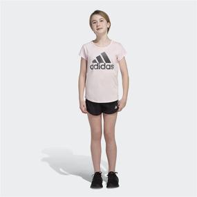 img 2 attached to Adidas Girls Short Sleeve Graphic Girls' Clothing